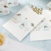 25 Sachets bonbons mariage romantique bleu gold