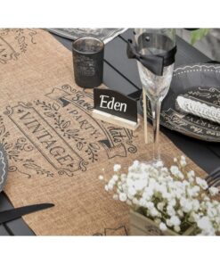 Chemin de table mariage rustique