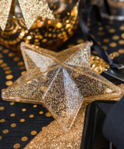 4 étoiles pailletées OR à garnir Paris noel
