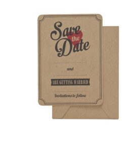 Cartes Save The Date Kraft Vintage