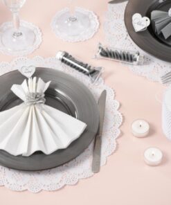 10 sets de table napperons blanc papier dentelle