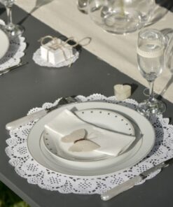 10 sets de table napperons blanc papier dentelle