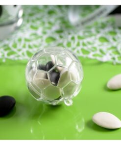 60 ballons de foot boule plexi 5cm pour dragées