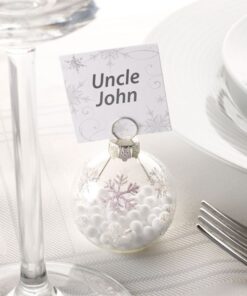 6 marque place boule flocon de neige table Noël