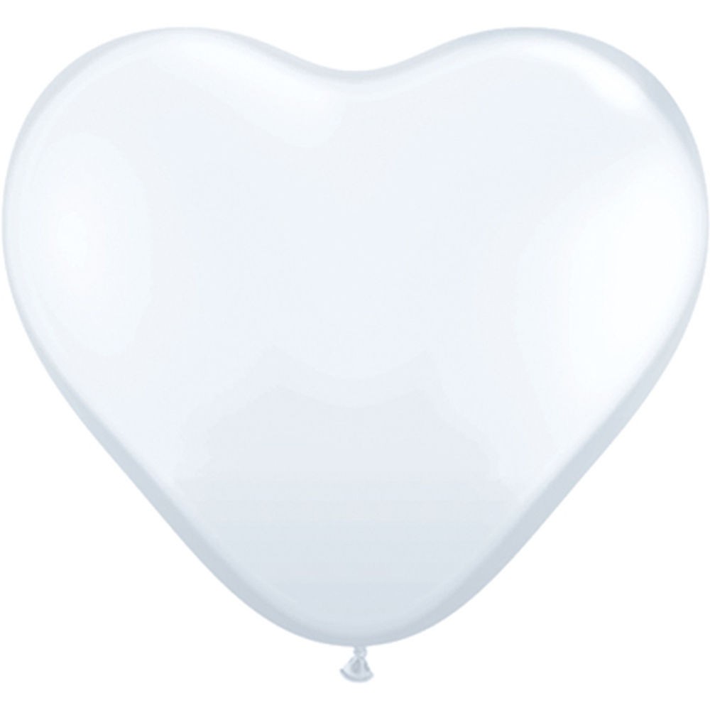 100 ballons latex coeur blanc 15cm 100 ballons latex coeur blanc 15cm