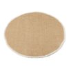 Centre de table rond napperon jute et dentelle 50cm