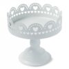 LOCATION 4 présentoir gateau blanc metal sur pied PM