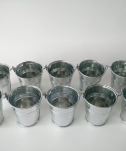 Location 10 petits seaux pots en zinc