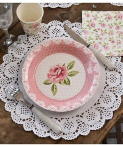 10 sets de table napperons blanc papier dentelle