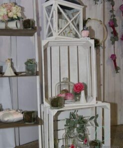 Location grande caisse cageot en bois blanchi
