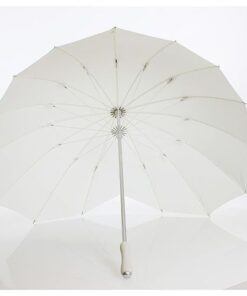 Parapluie mariage ivoire en forme de coeur