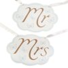 2 pancartes de chaise Mr & Mrs papillon