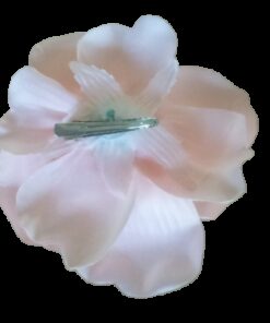 Location grosse fleur rose pâle en tissu avec pince