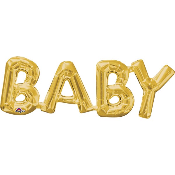 Ballons Baby doré alu 40cm Ballons Baby doré alu 40cm