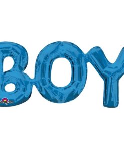 Ballon bleu "BOY" alu 40cm garcon