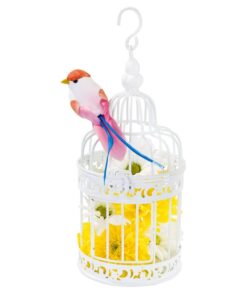 Location petite cage blanche en métal H22cm