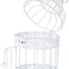 Location petite cage blanche en métal H22cm