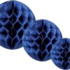 Les 3 boules alvéolées bleu marine mix