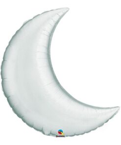 Ballon alu en forme de lune argentée 89cm