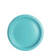 20 assiettes à dessert carton bleu aqua pastel