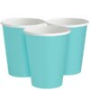 20 gobelets carton bleu aqua pastel