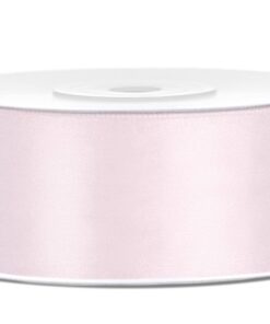 25M Ruban de satin large 25 mm rose clair poudré