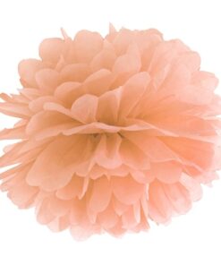 Le pompon boule de papier pêche 35cm
