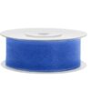 25M Ruban soie organza bleu roi 25mm
