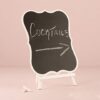 Grande ardoise vintage retro contour blanc H30cm