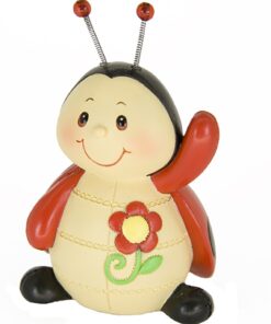 Figurine Coccinelle fleur sujet baptême H9cm