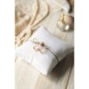 Coussin d'alliances de mariage blanc dentelle