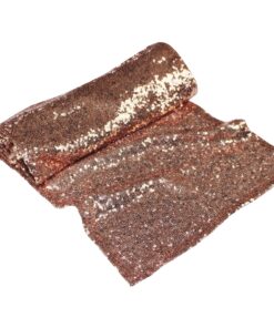 Le chemin de table sequins cuivre rose gold