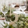 12 Numéros de table en bois de 1 à 12