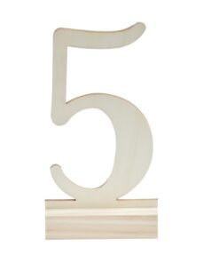 12 Numéros de table en bois de 1 à 12