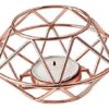 Location Bougeoir geometrique t-light metal cuivré or rose