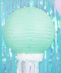 1 lampion boule japonaise bleu Tiffany 35 cm