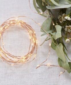 Guirlande lumineuse micro LED fil doré cuivré 3M