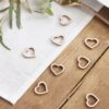 Confettis mariage coeur en bois (x25)