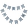 Guirlande "Happy Birthday" bleu pastel argent