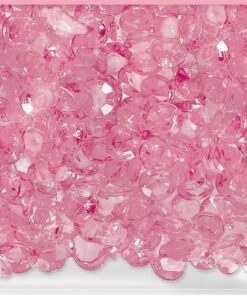 Perles Diamant de table rose clair 6mm