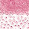 Perles Diamant de table rose clair 6mm