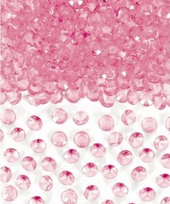 Perles Diamant de table rose clair 6mm