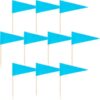 Piques drapeaux à gâteau bleu aqua (x36)