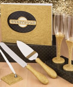Livre d'or mariage doré paillettes gold glitter OR