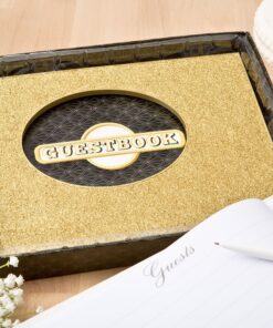 Livre d'or mariage doré paillettes gold glitter OR