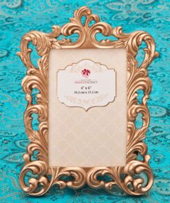 Cadre baroque doré cuivré marque table mariage