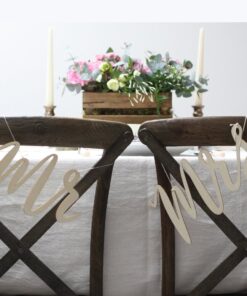 Suspensions de chaise Mr et Mrs en bois