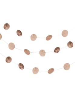 Guirlande or rose cuivré ronds confettis