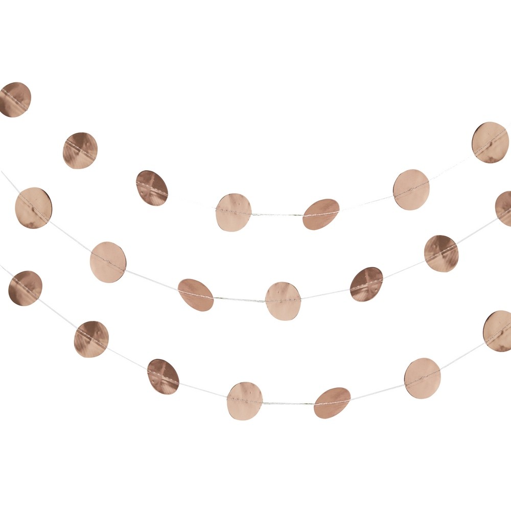 Guirlande or rose cuivré ronds confettis "rose gold" Guirlande or rose cuivré ronds confettis "rose gold"