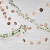 Guirlande or rose cuivré ronds confettis "rose gold"